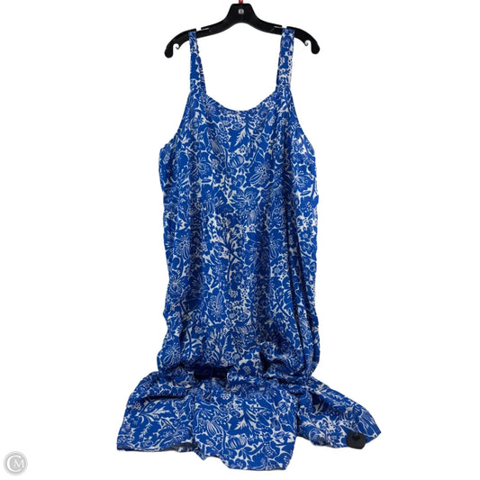 Dress Casual Maxi By Sonoma In Blue & White, Size: 2x