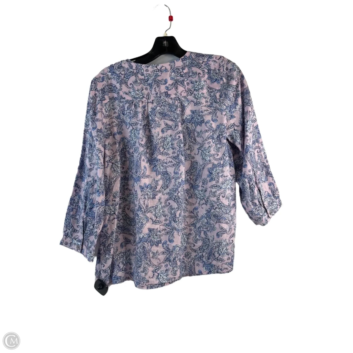 Top 3/4 Sleeve By J. Jill In Blue & Pink, Size: S