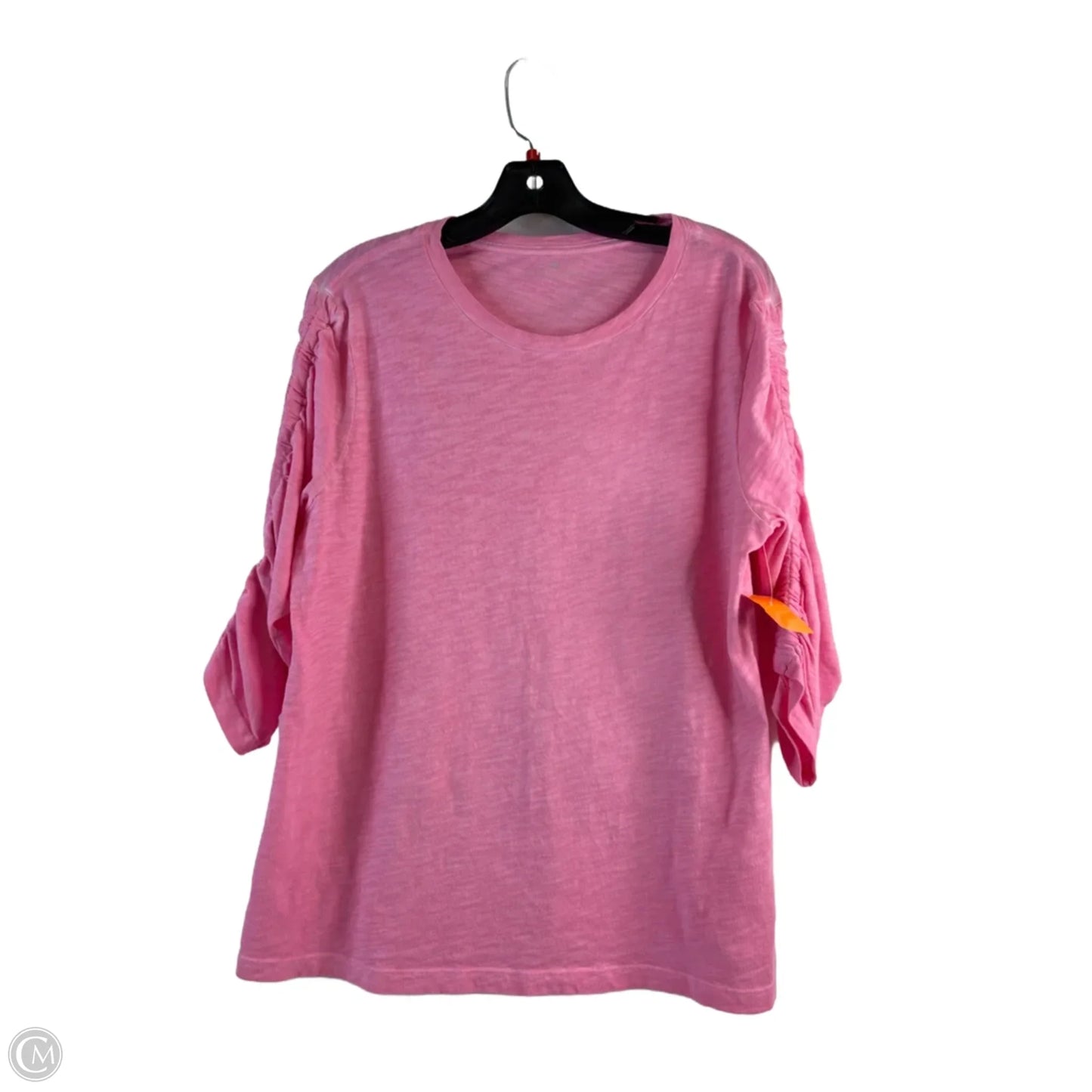 Top Short Sleeve By Elliott Lauren In Pink, Size: L