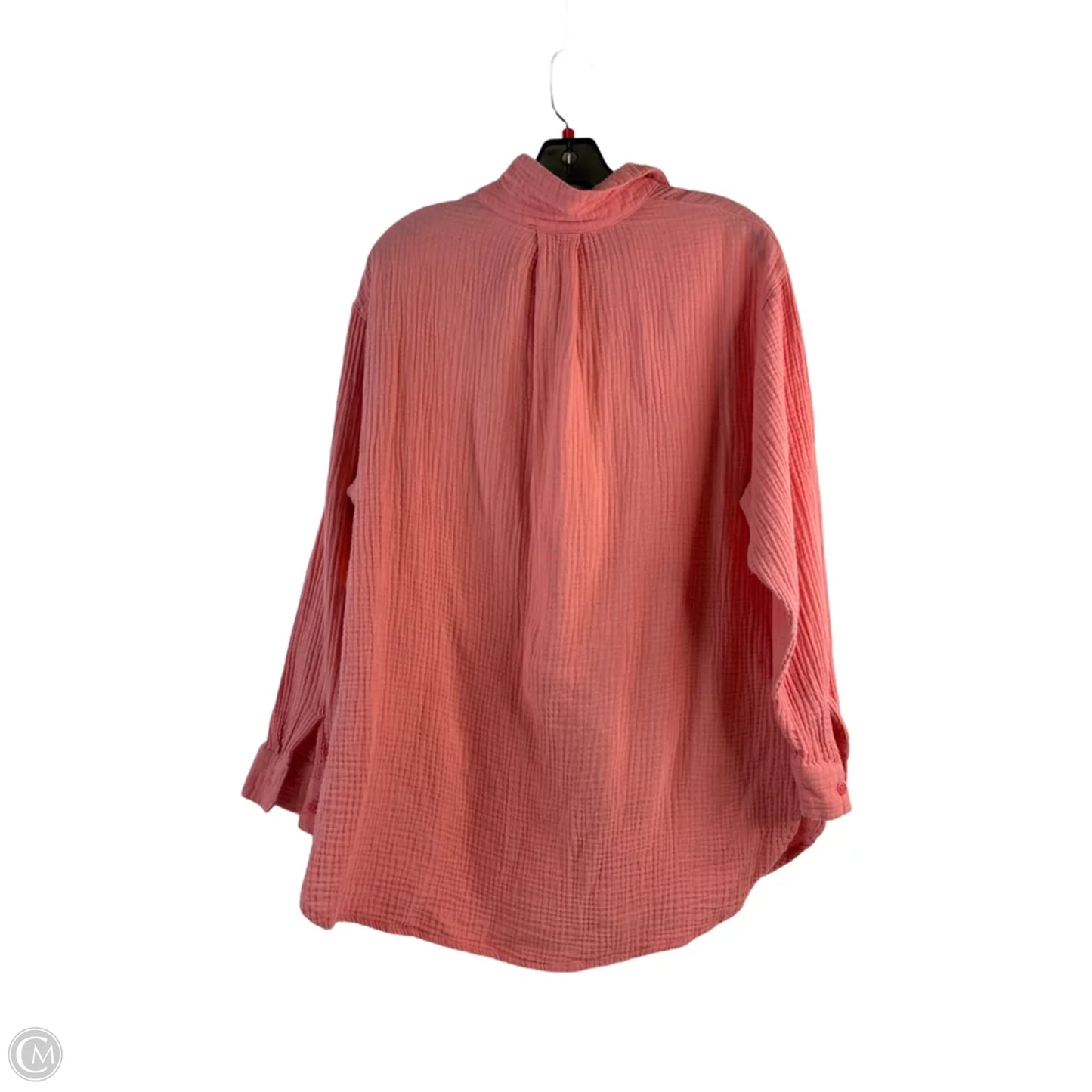 Top Long Sleeve By Fore In Peach, Size: M