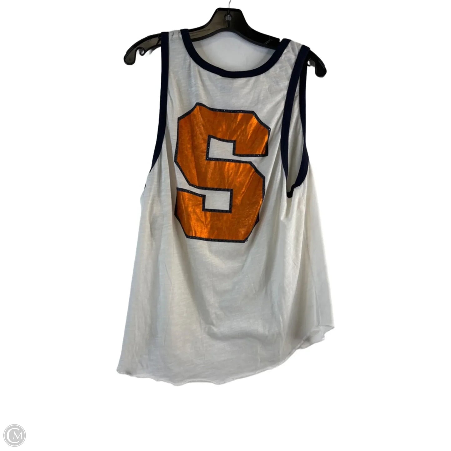 Athletic Tank Top By Pink In Blue & White, Size: L