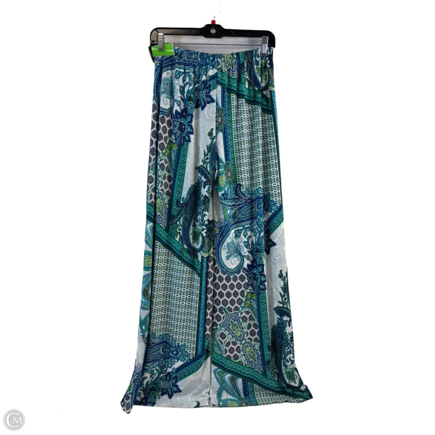 Pants Wide Leg By Chicos In Blue & White, Size: 4