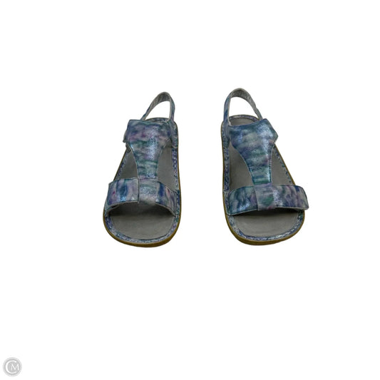 Sandals Heels Wedge By Alegria In Tie Dye Print, Size: 9