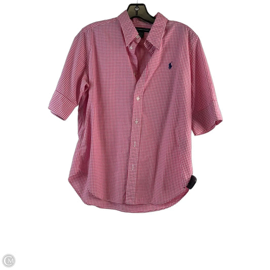 Top Short Sleeve Basic By Ralph Lauren In Checkered Pattern, Size: Xl