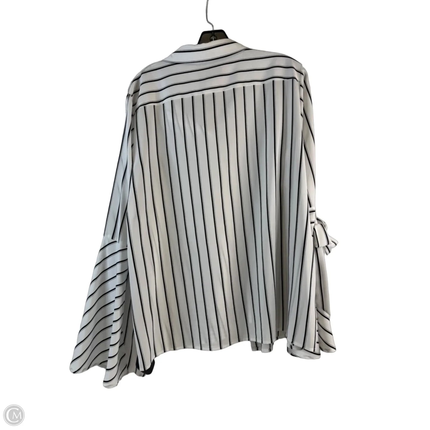 Top Long Sleeve Designer By Karl Lagerfeld In Striped Pattern, Size: Xl