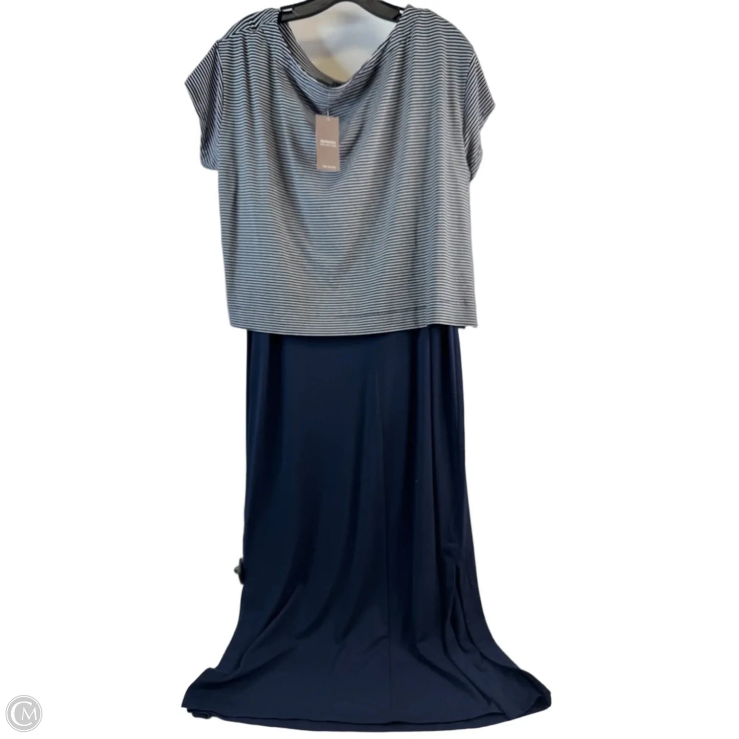 Dress Casual Midi By J. Jill In Blue & White, Size: Lp