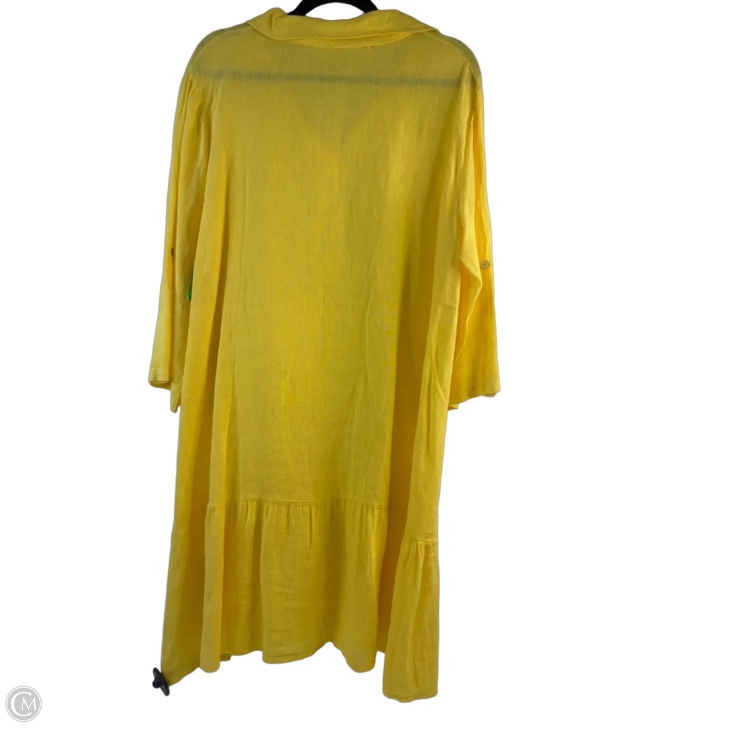 Dress Casual Midi By Clothes Mentor In Yellow, Size: Xl