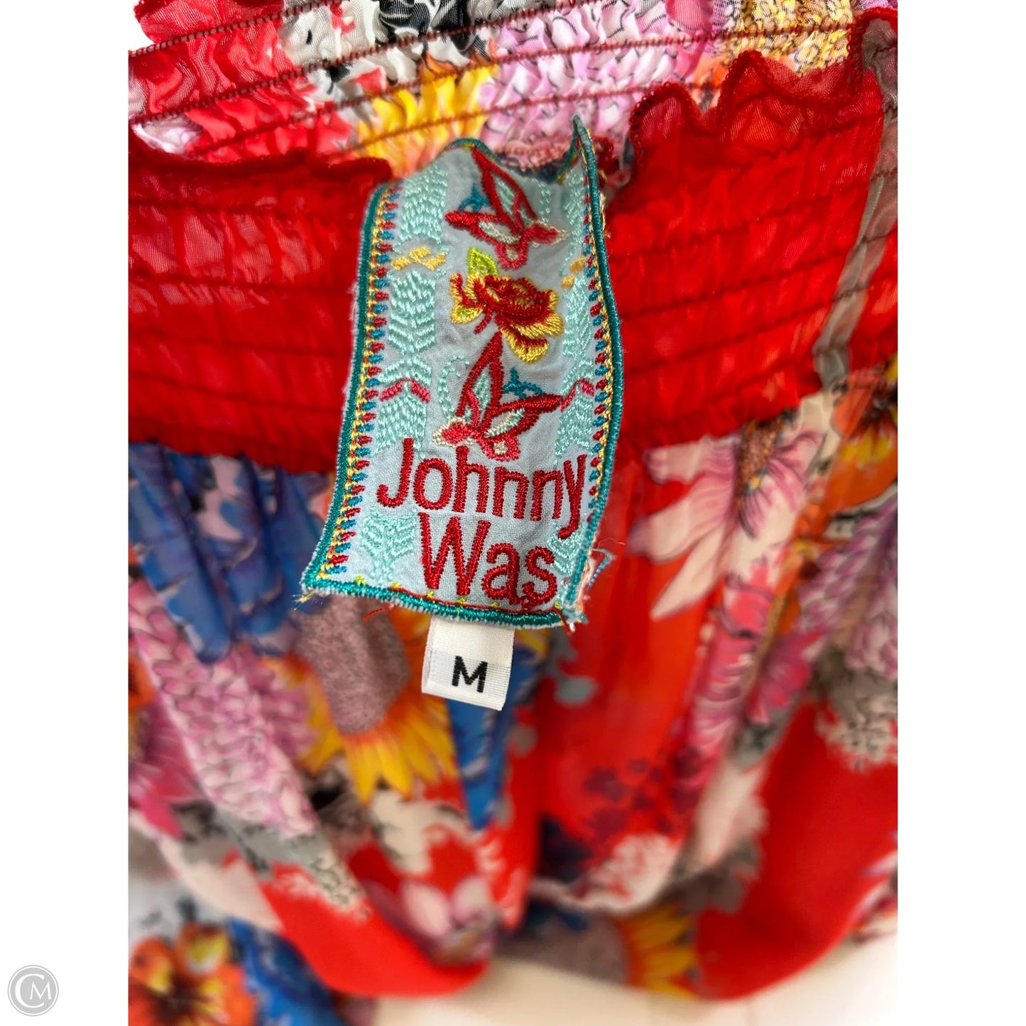 Pants Wide Leg By Johnny Was In Red & Yellow, Size: 10