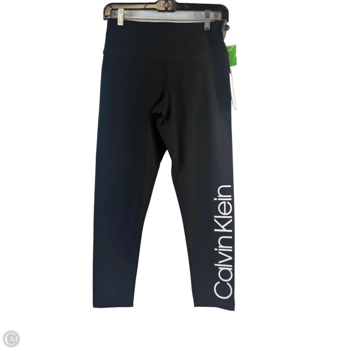 Athletic Leggings By Calvin Klein Performance In Black & White, Size: M