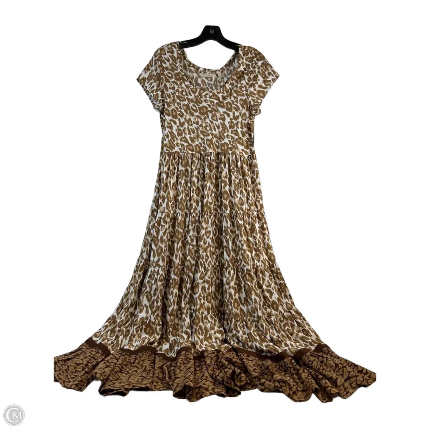 Dress Casual Maxi By Soft Surroundings In Brown & White, Size: S