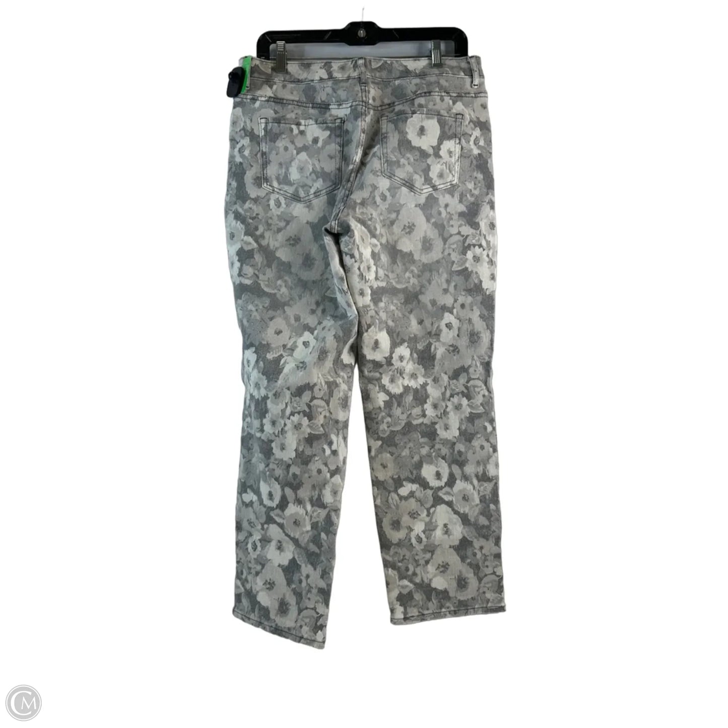 Jeans Boyfriend By Logo In Grey & White, Size: 10