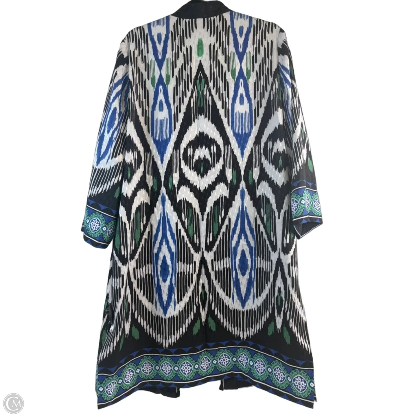 Kimono By Chicos In Black & White, Size: L