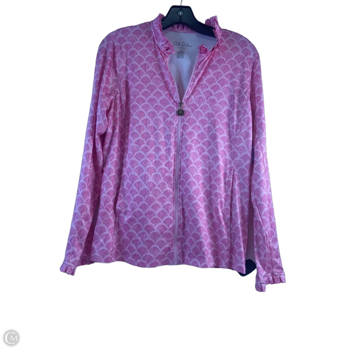 Athletic Top Long Sleeve Collar By Stella Parker In Pink, Size: M