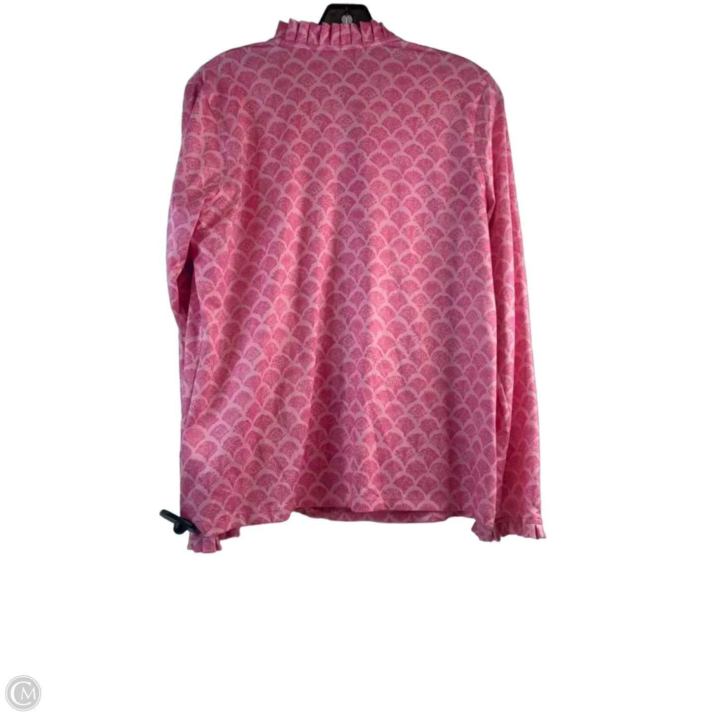 Athletic Top Long Sleeve Collar By Stella Parker In Pink, Size: M