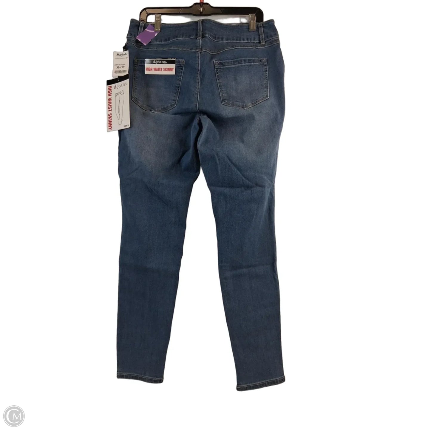 Jeans Skinny By D Jeans In Blue Denim, Size: 14