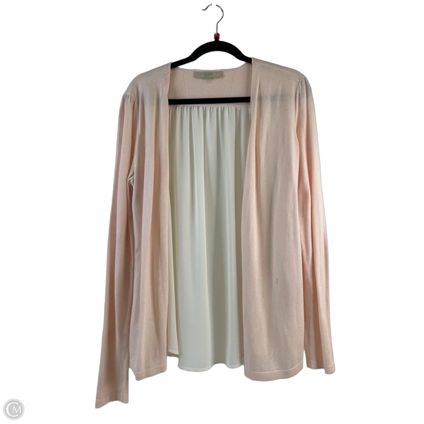 Cardigan By Loft In Pink & White, Size: S