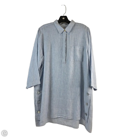 Dress Casual Midi By J. Jill In Blue & White, Size: M