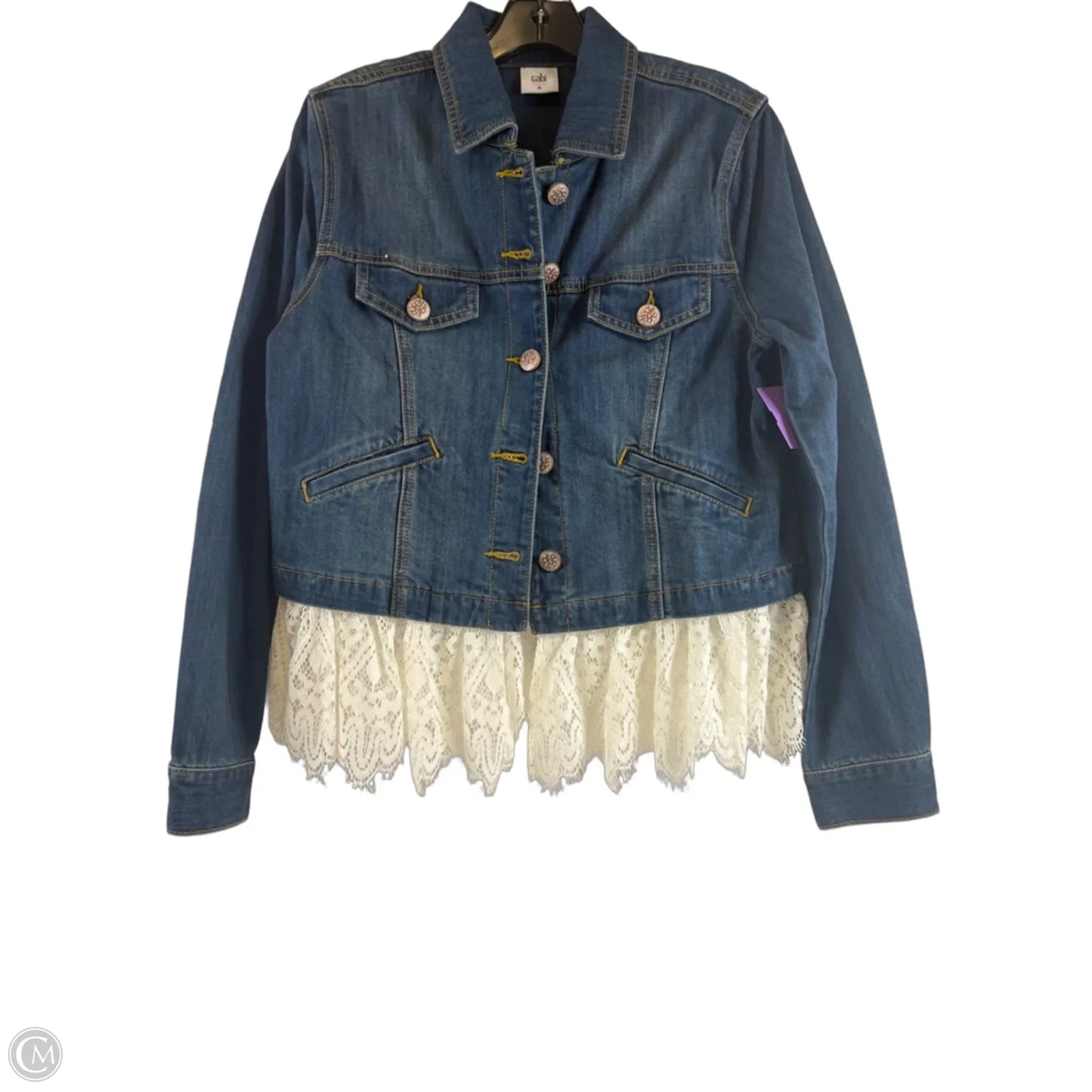 Jacket Denim By Cabi In Blue Denim, Size: M