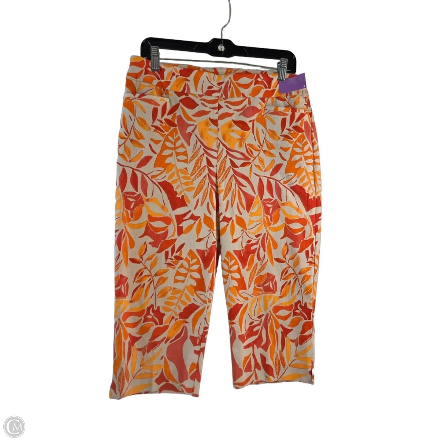 Pants Cropped By Chicos In Orange, Size: 8