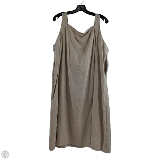 Dress Casual Midi By Dkny In Beige, Size: Xl
