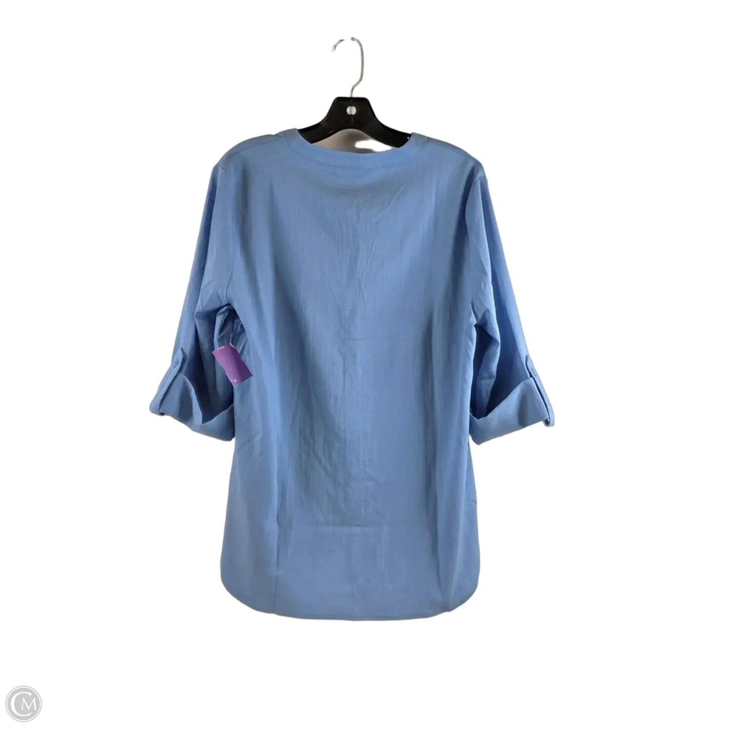 Top Short Sleeve By Mario Serrani In Blue, Size: L