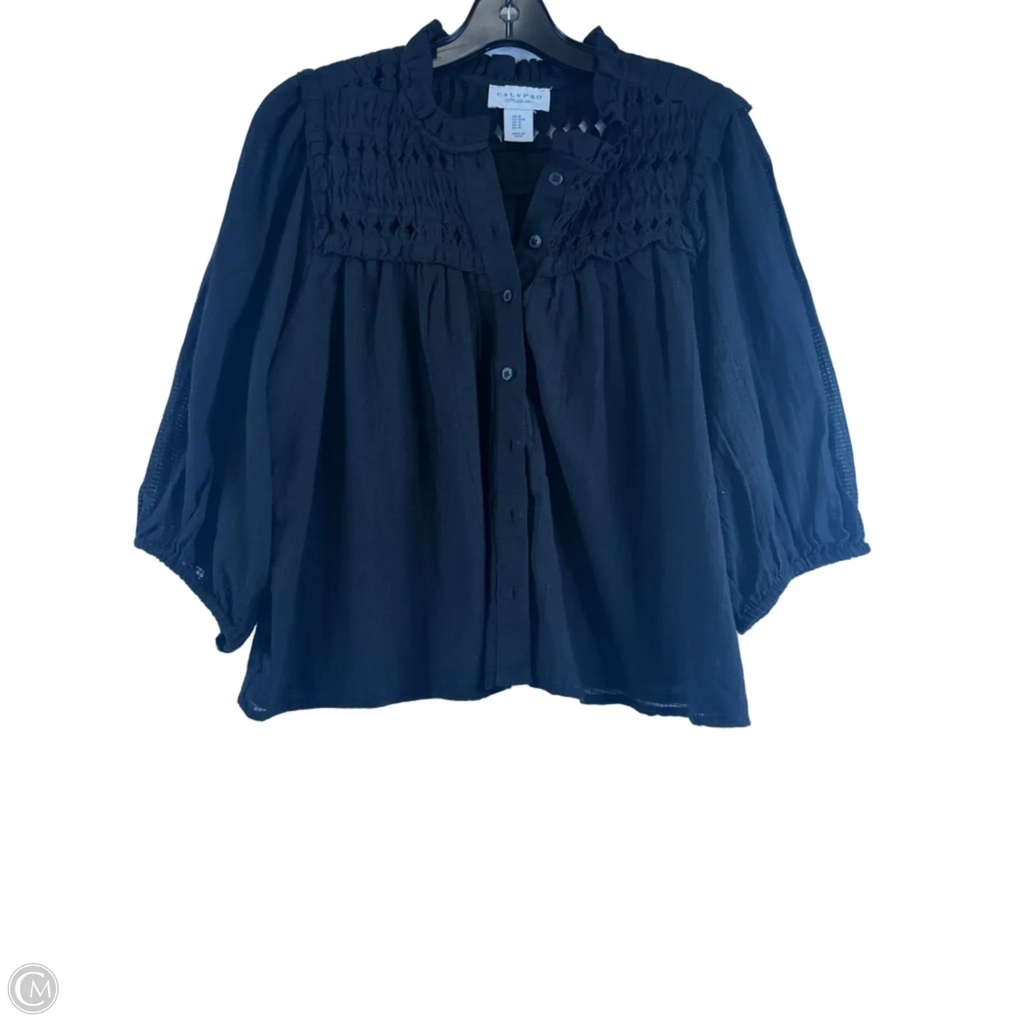 Top Short Sleeve Basic By Calypso St Barth In Black, Size: M