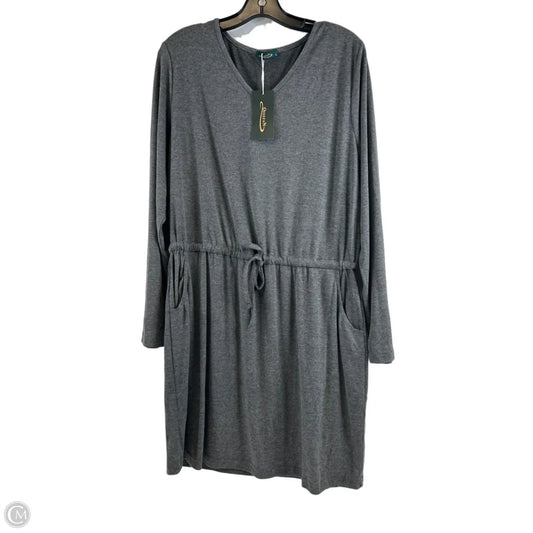 Dress Casual Midi By Clothes Mentor In Grey, Size: L