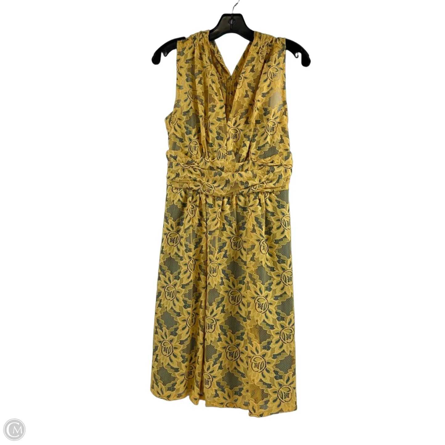 Dress Casual Midi By Tracy Reese In Blue & Yellow, Size: S