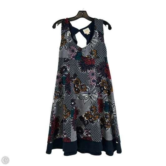 Dress Casual Midi By Maeve In Blue & White, Size: S