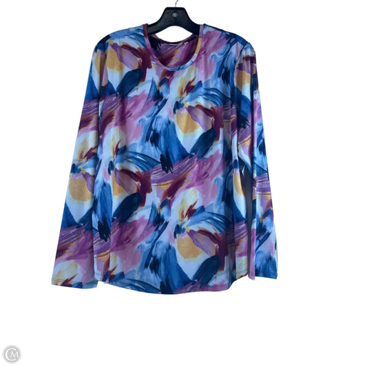 Top Long Sleeve By Chicos In Blue & Pink, Size: Xl