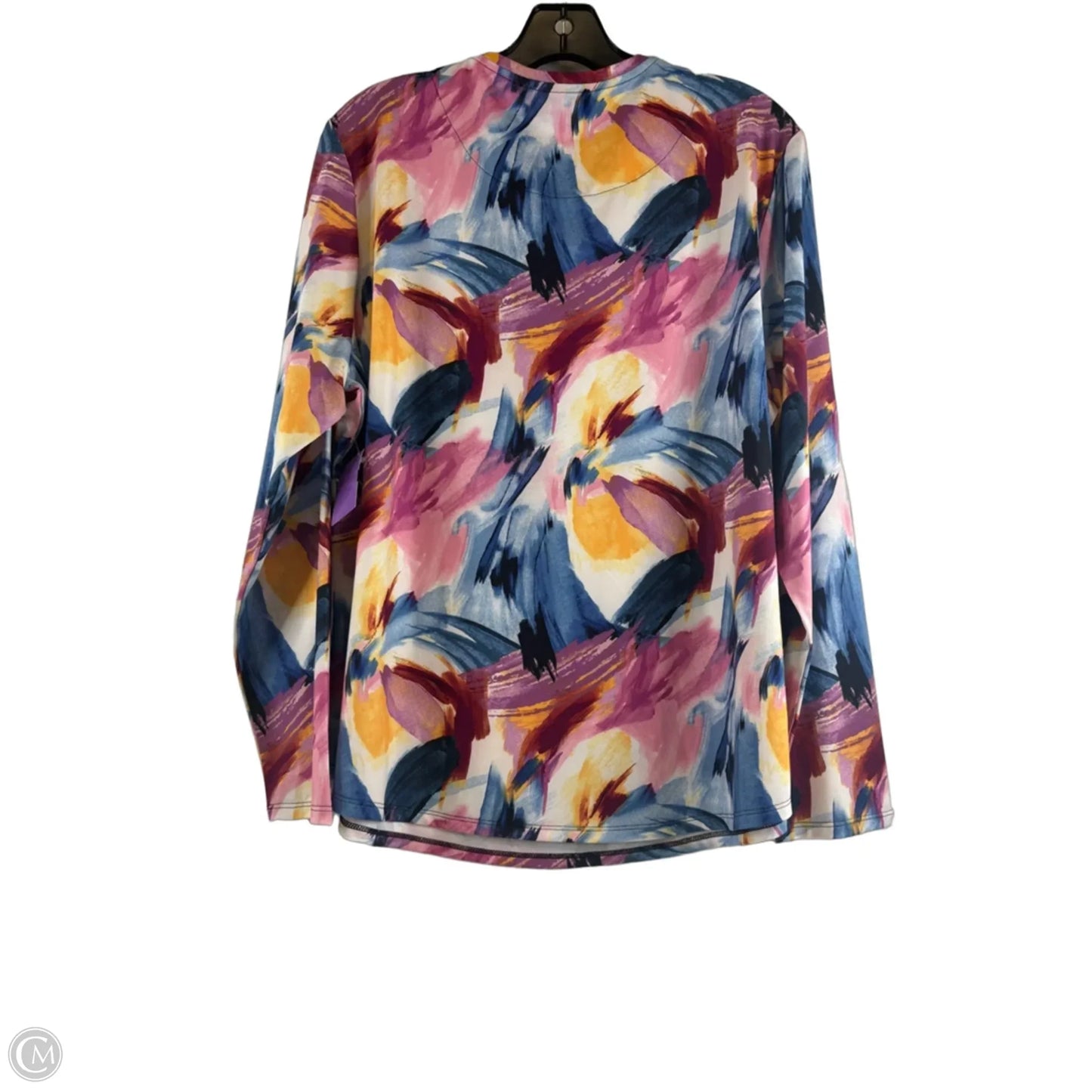 Top Long Sleeve By Chicos In Blue & Pink, Size: Xl