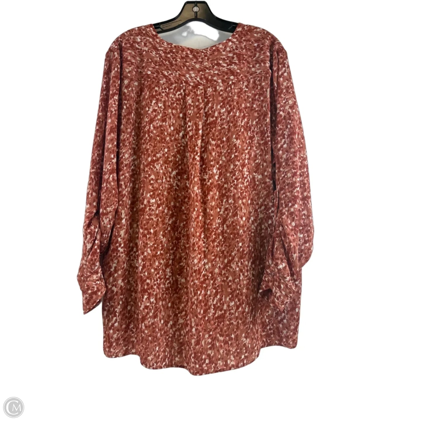 Top Long Sleeve By Simply Vera In Brown, Size: Xl
