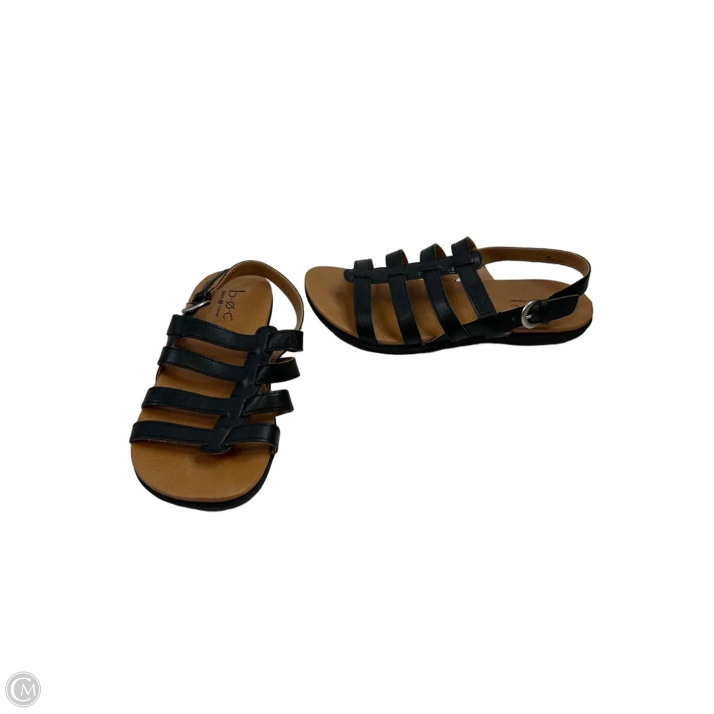 Sandals Flats By Boc In Black & Tan, Size: 8