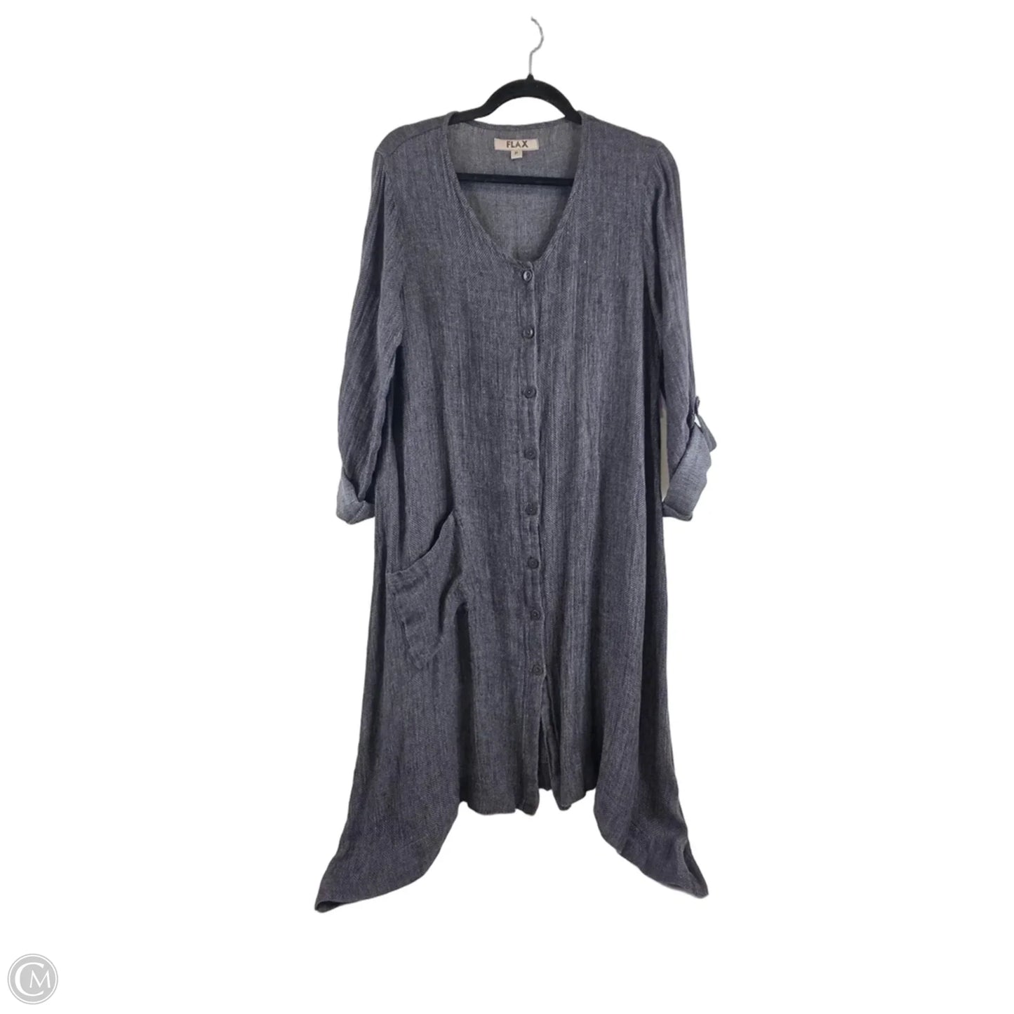Dress Casual Midi By Flax In Grey, Size: Sp