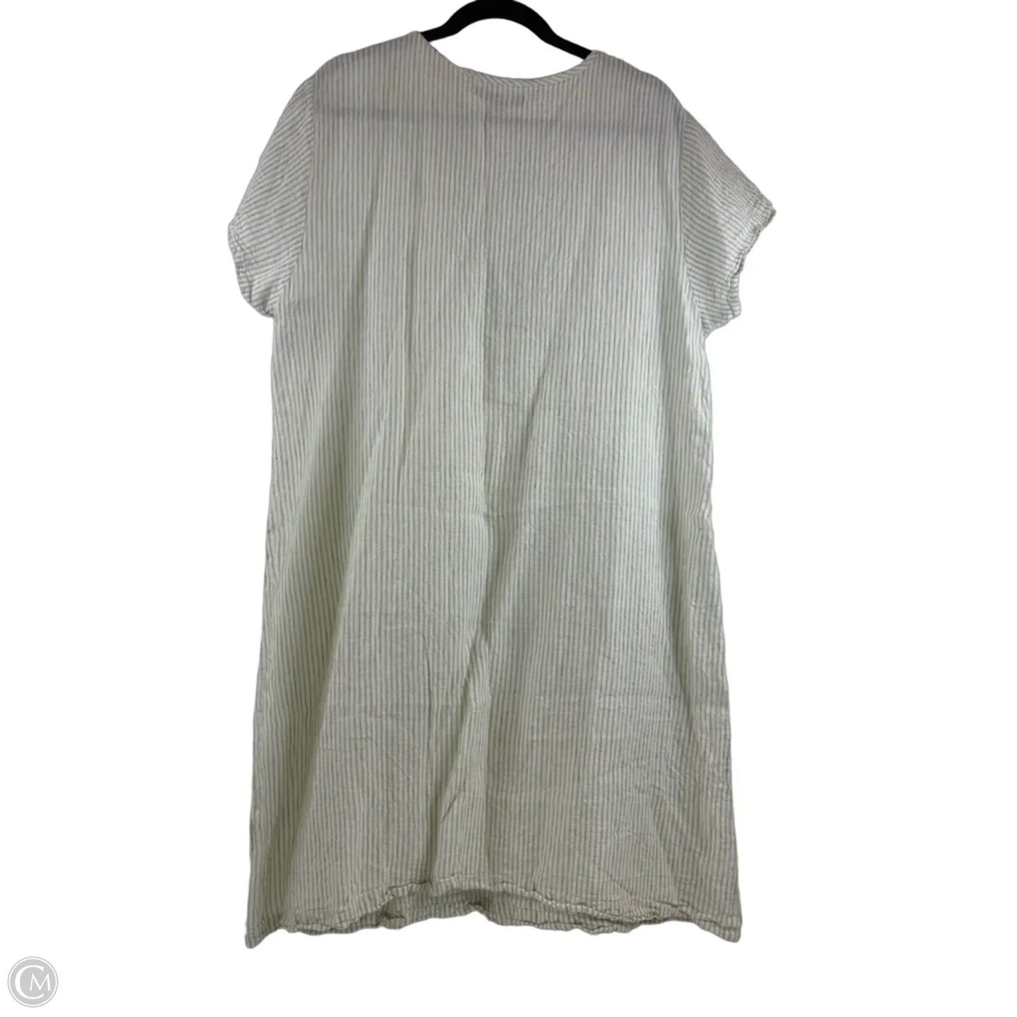 Dress Casual Midi By Flax In Green & White, Size: M