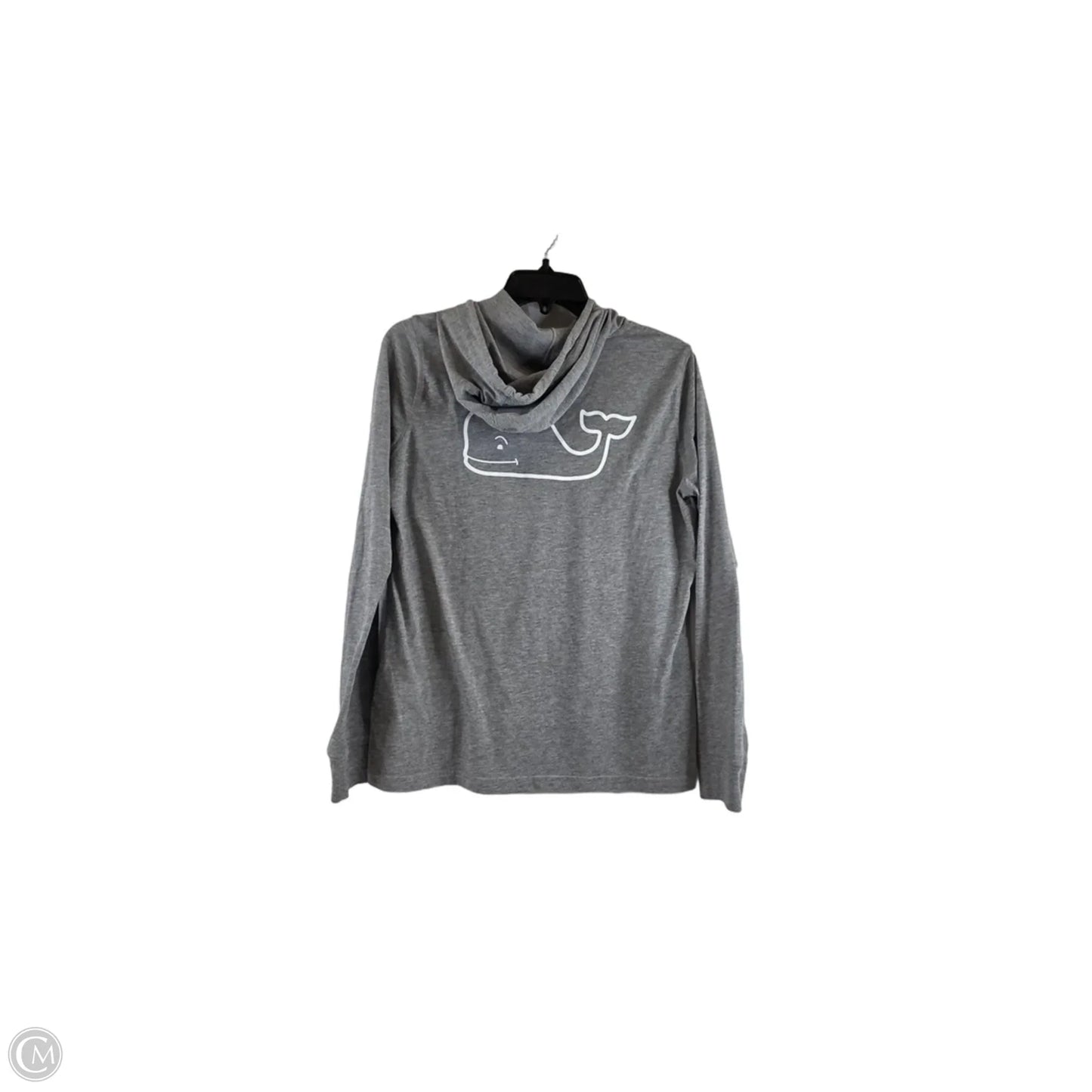 Top Long Sleeve By Vineyard Vines In Grey & White, Size: S