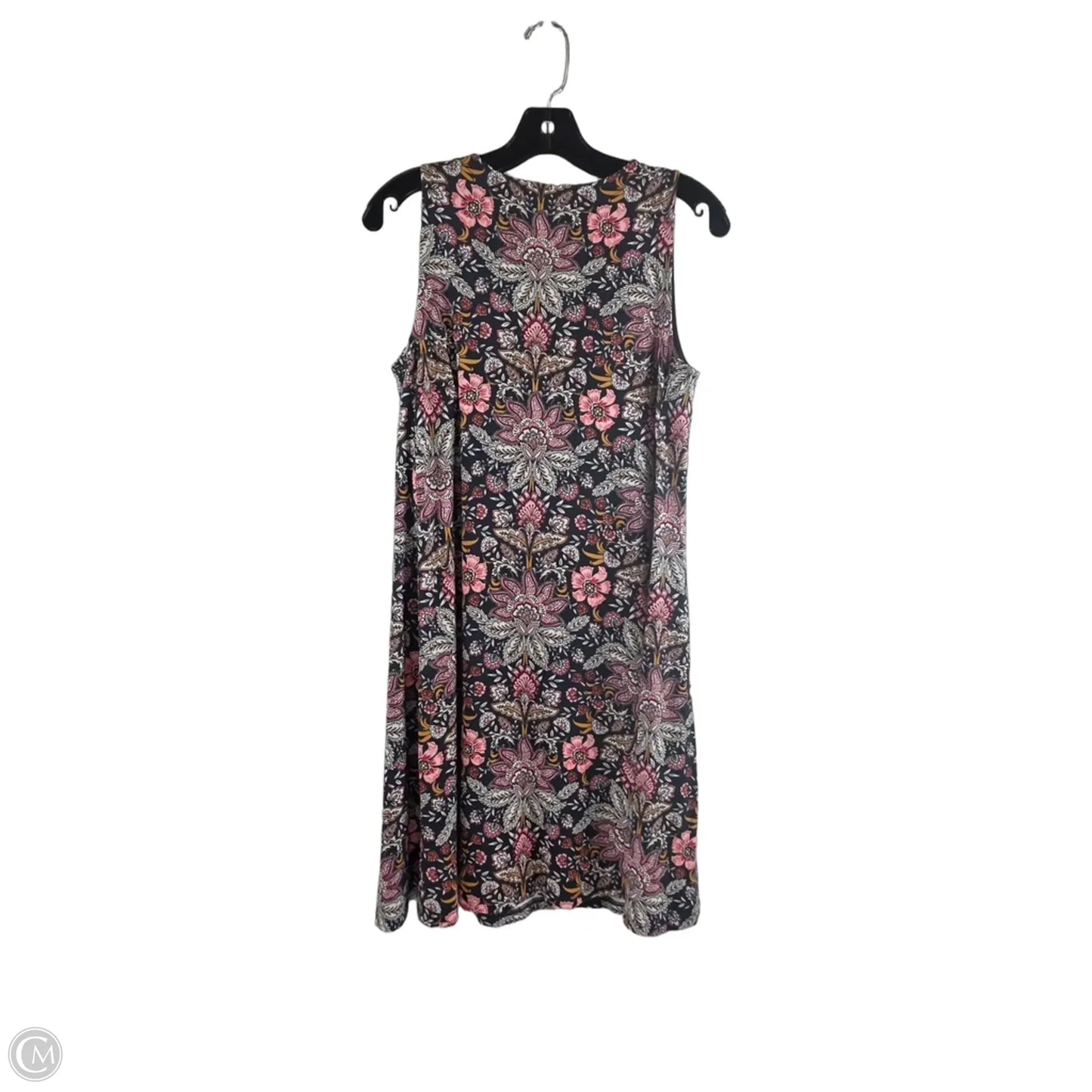 Dress Casual Midi By Loft In Grey & Pink, Size: S