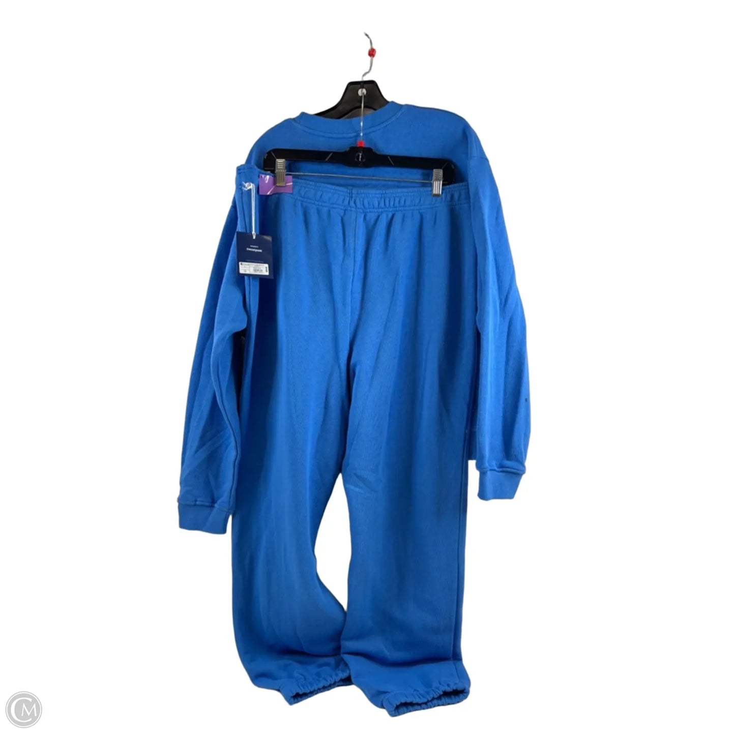 Lounge Set Pants By Roller Rabbit In Blue & White, Size: L
