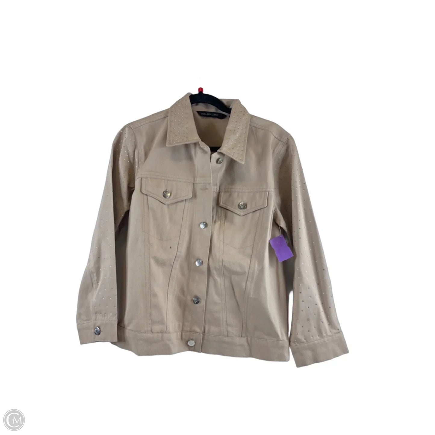 Jacket Denim By Colleen Lopez In Brown Denim, Size: Xs