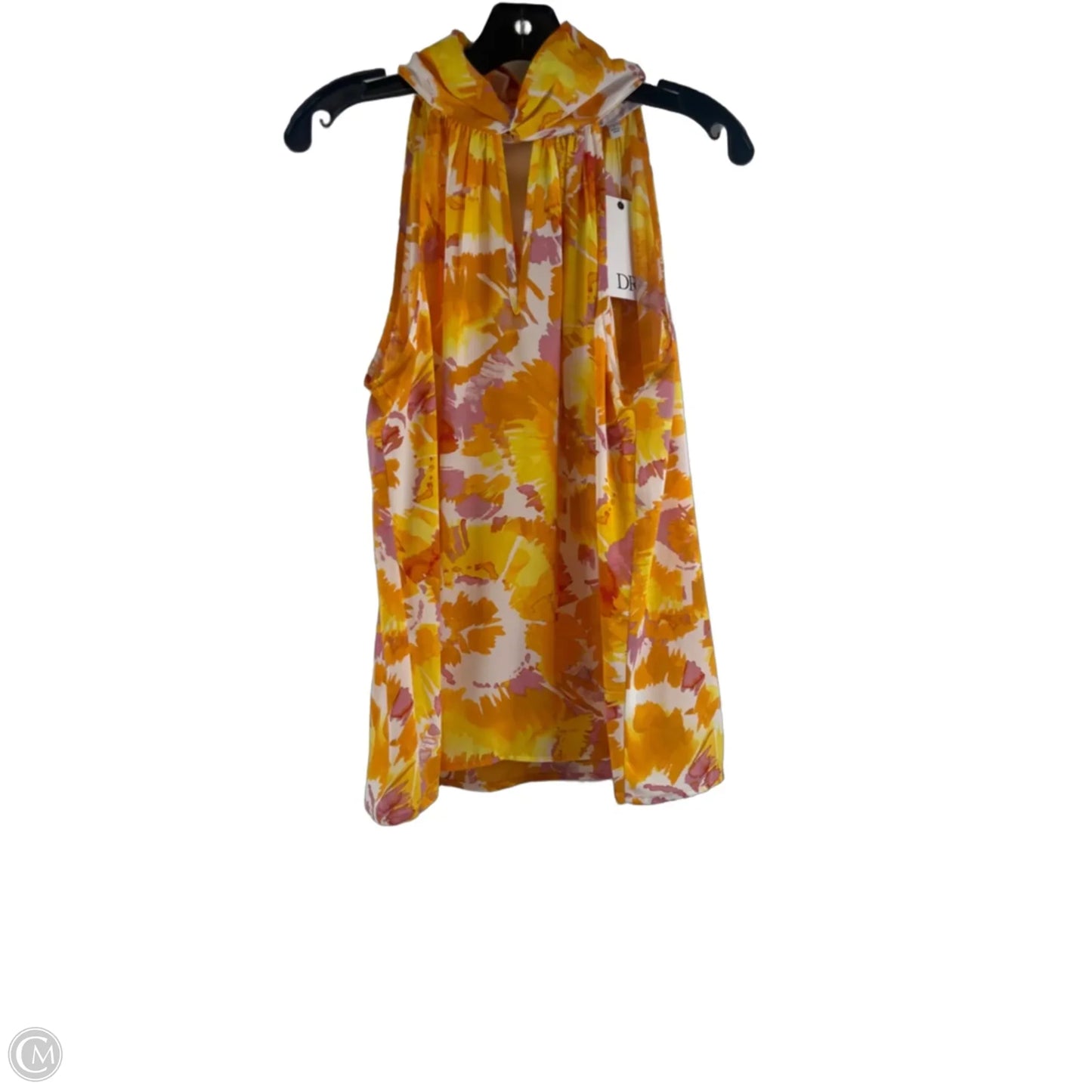 Top Sleeveless By Dr2 In Purple & Yellow, Size: L