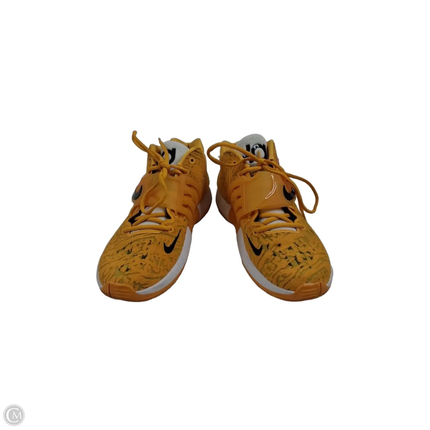 Shoes Athletic By Nike In White & Yellow, Size: 9.5