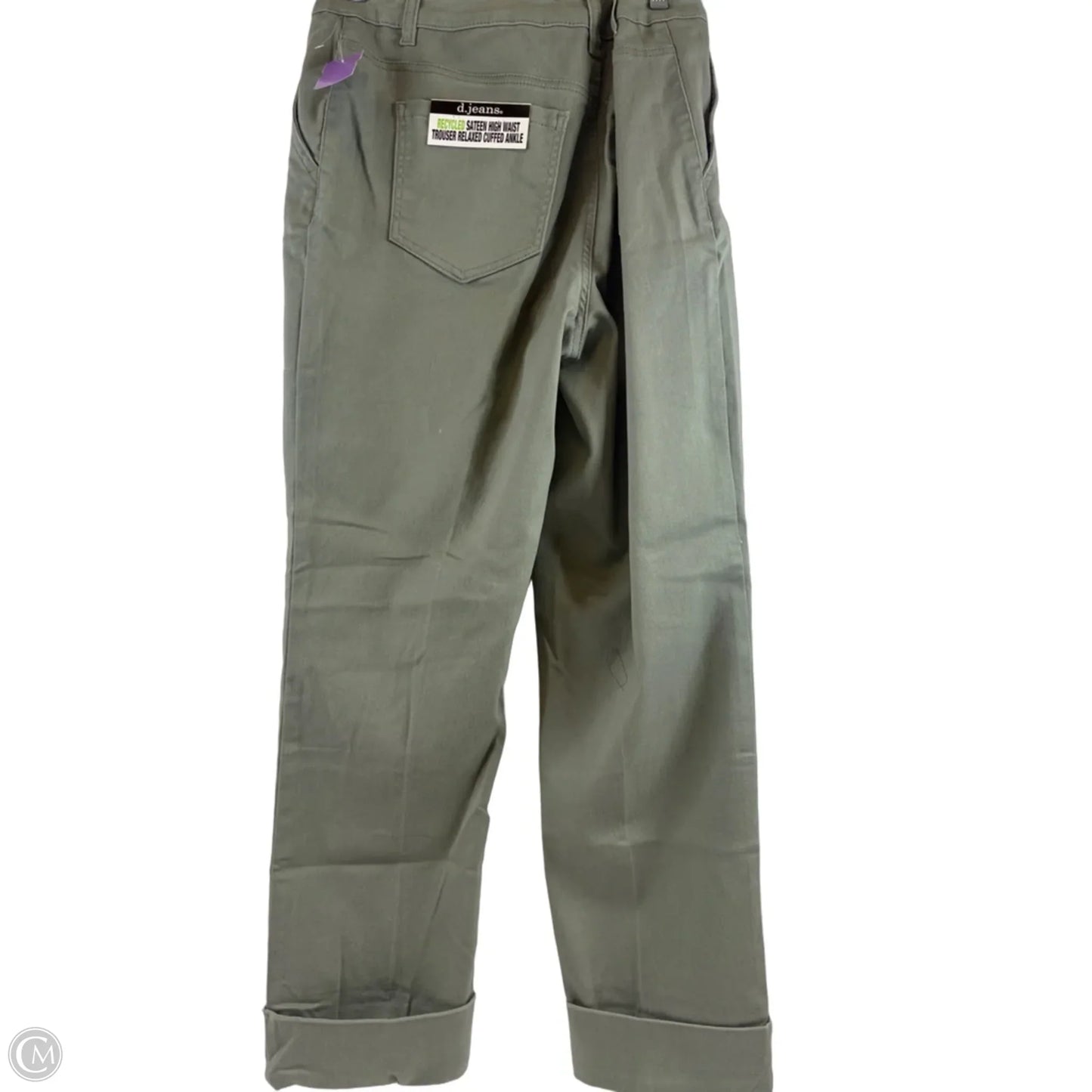 Jeans Straight By D Jeans In Green Denim, Size: 12