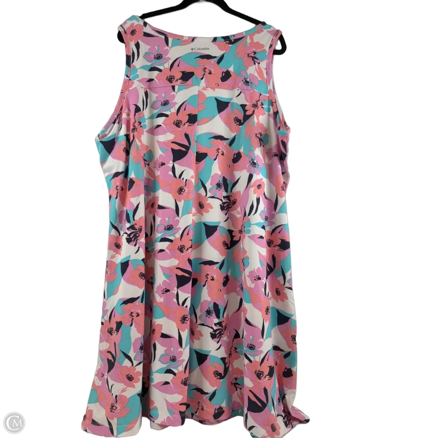 Dress Casual Midi By Columbia In Orange & Pink, Size: 3x