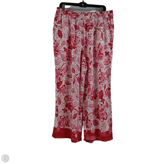Pants Wide Leg By Talbots In Red & White, Size: 14