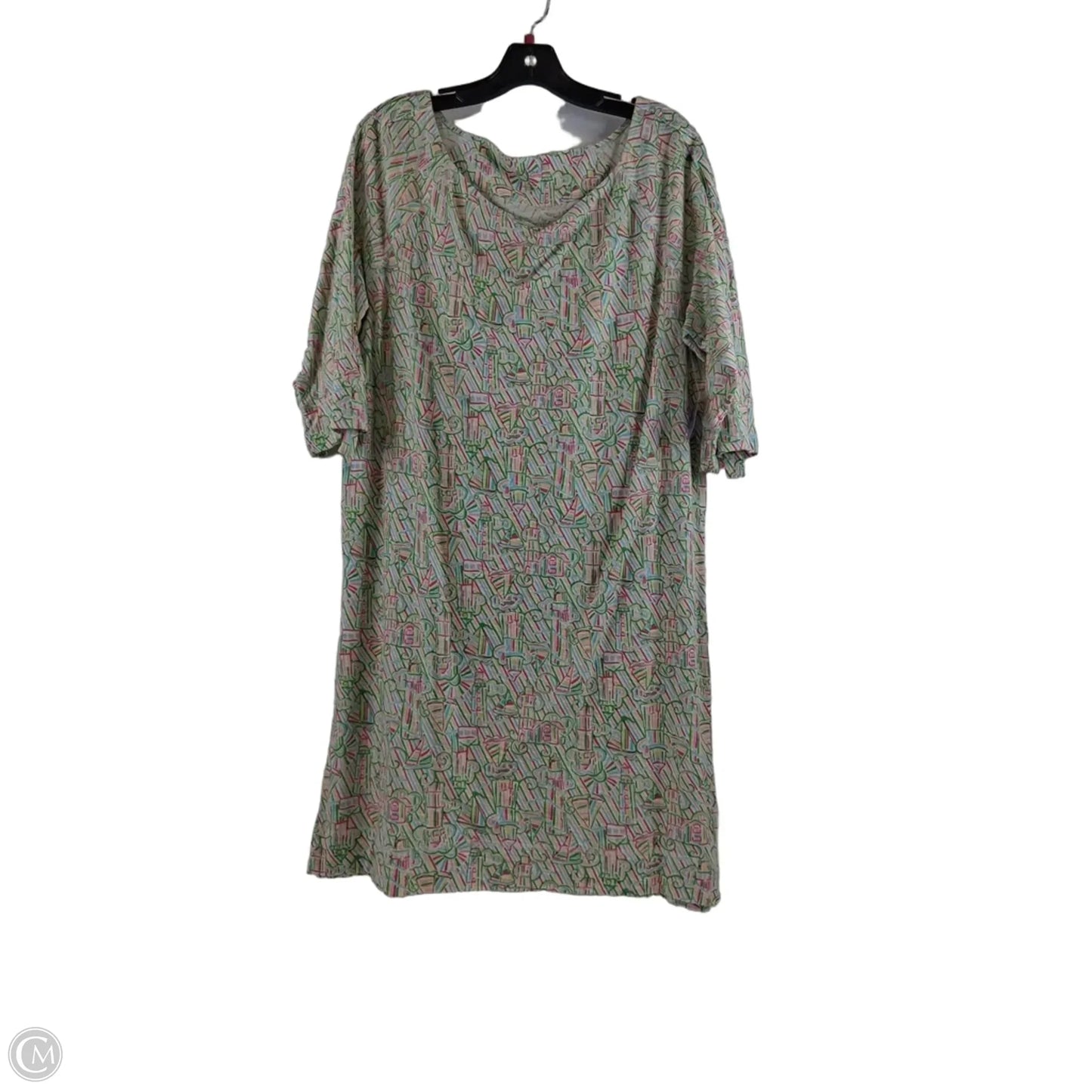 Dress Designer By Lilly Pulitzer In Green & Pink, Size: L