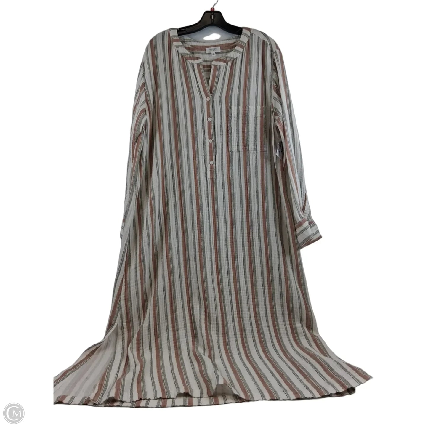 Dress Casual Maxi By Haven In Brown & White, Size: Xl