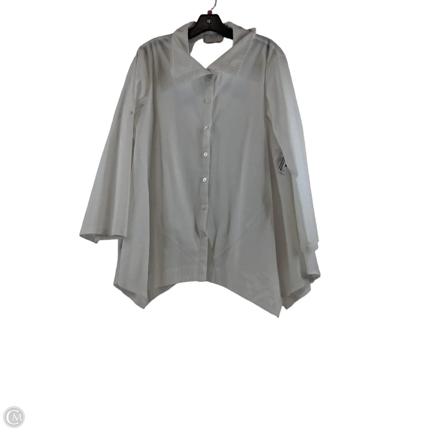 Top Long Sleeve By Clothes Mentor In White, Size: M