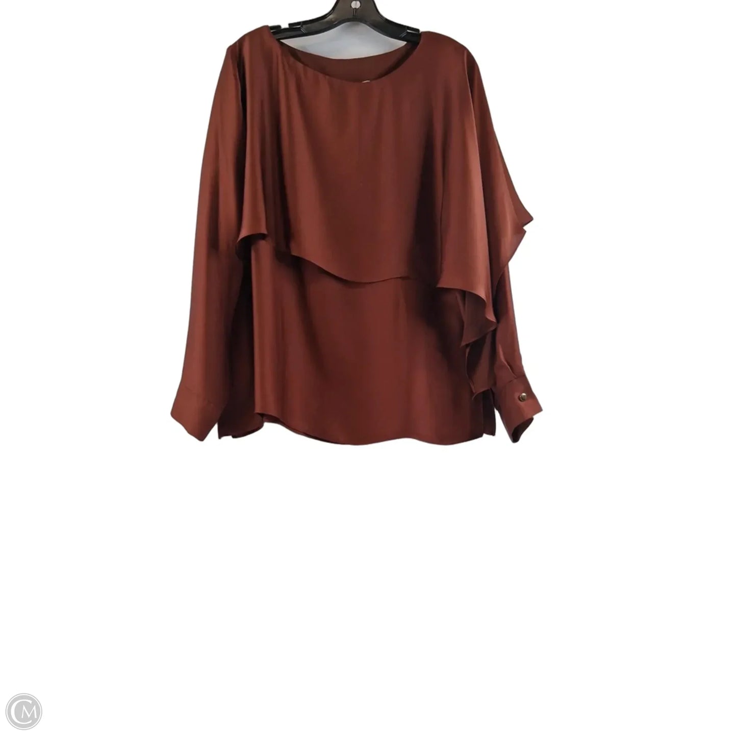 Top Long Sleeve By Joseph Ribkoff In Brown, Size: L