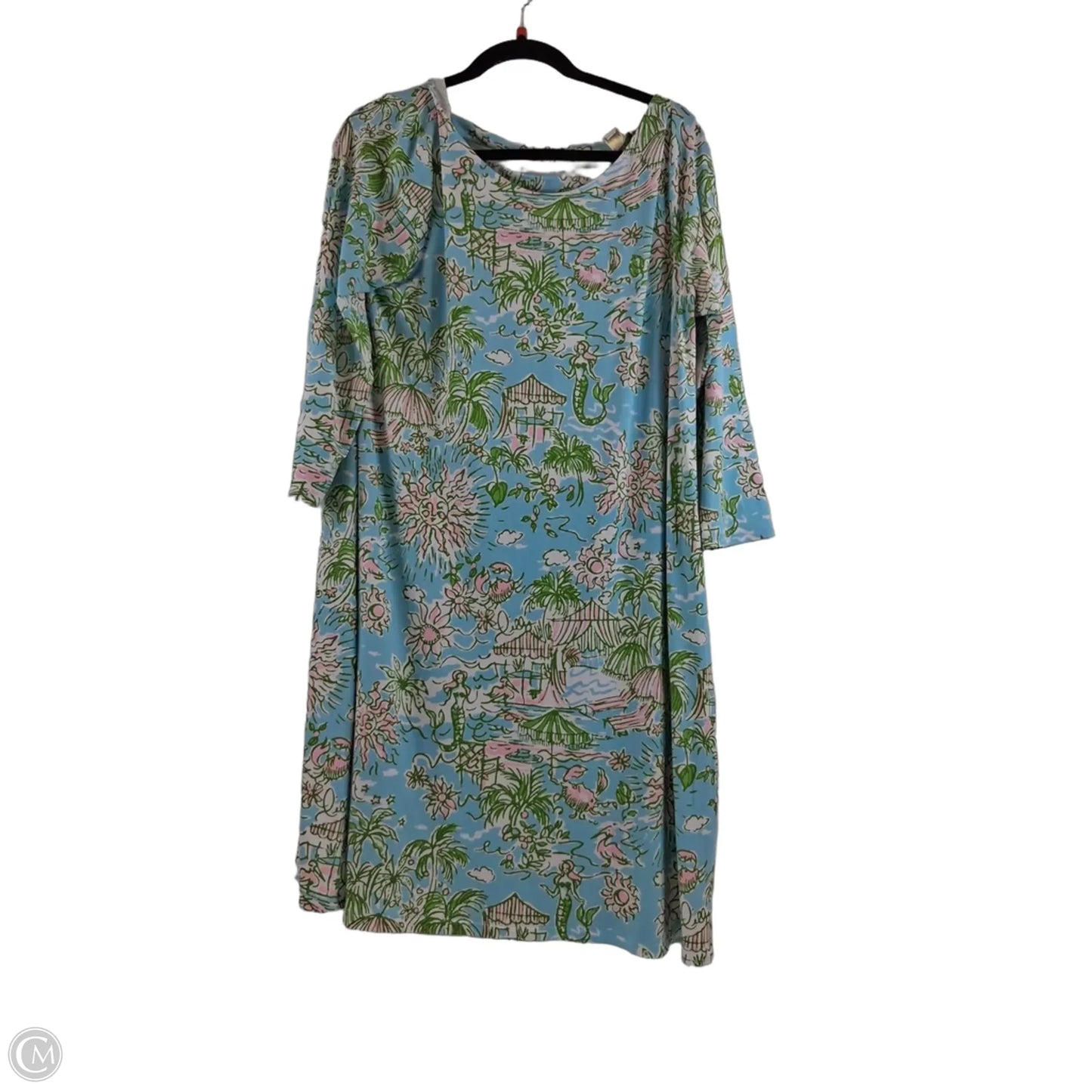 Dress Designer By Lilly Pulitzer In Blue & Green, Size: Xl