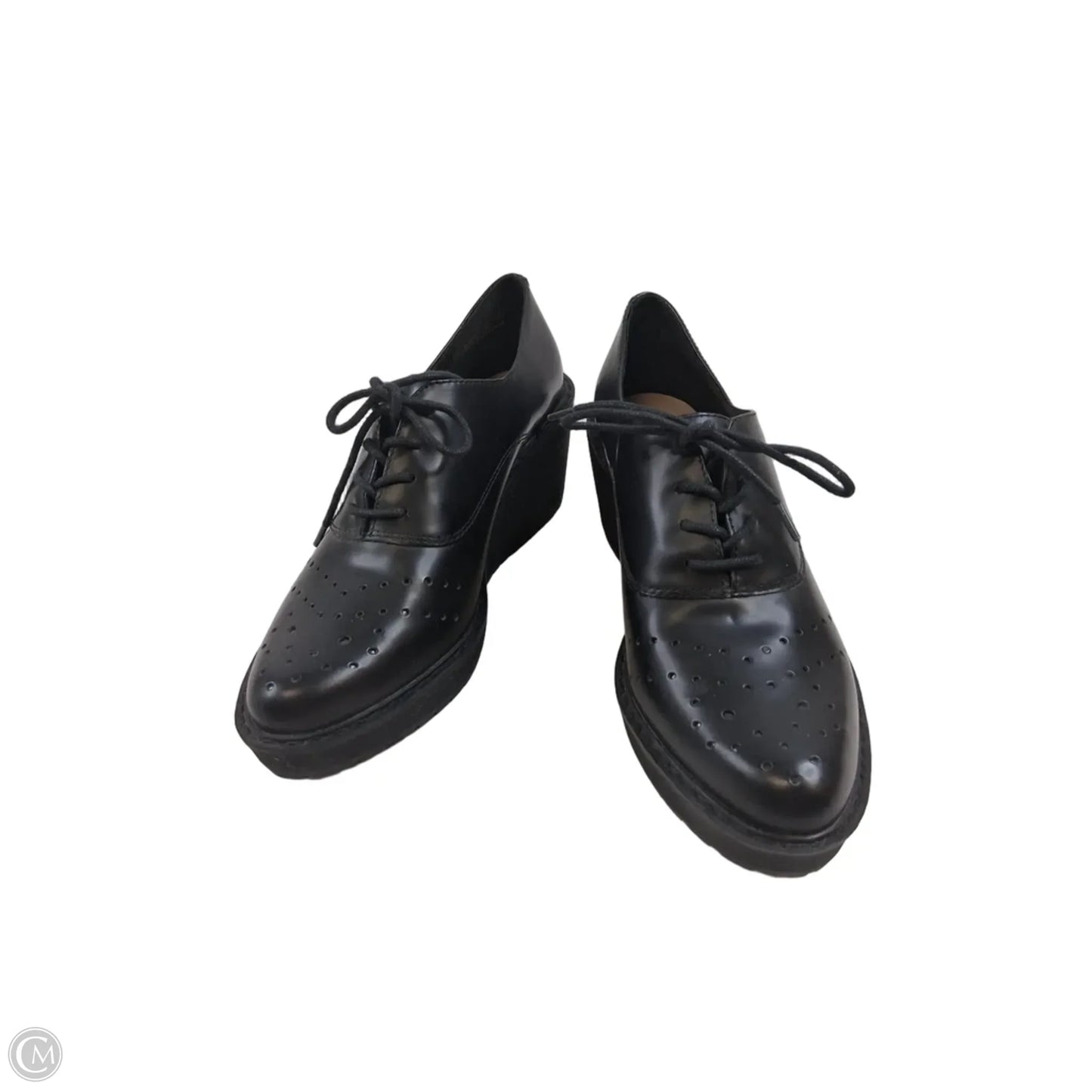 Shoes Heels Wedge By Clarks In Black, Size: 7.5